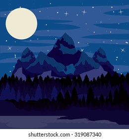 Landscape concept with nature designs, vector illustration eps 10