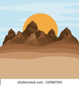 Landscape concept with nature designs, vector illustration eps 10