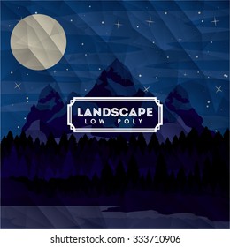 Landscape concept with nature designs, vector illustration eps 10