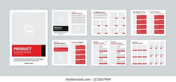 Landscape Corporate Brochure Design Template With Creative Product Catalogue Concept For Business Flyer, Poster, Leaflet, Banner.
