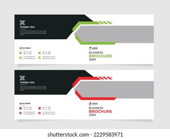 Landscape Corporate or magazine cover brochure design template with creative shapes for business flyer, poster, leaflet