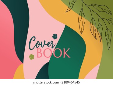 landscape cover design with colorful waves pattern