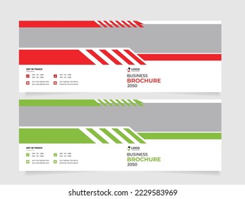 Landscape Creative Business Brochure with cover design vector template. Use for marketing, print, annual report ,business presentations