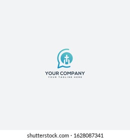 landscape cross logo and chat communication