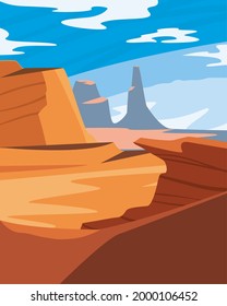 landscape with desert nature scene