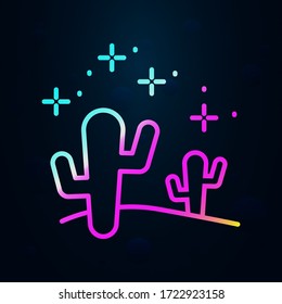 Landscape, desert nolan icon. Simple thin line, outline vector of geography icons for ui and ux, website or mobile application