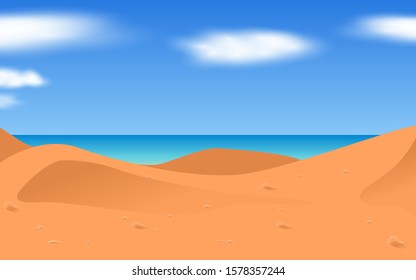 landscape of the desert on the beach