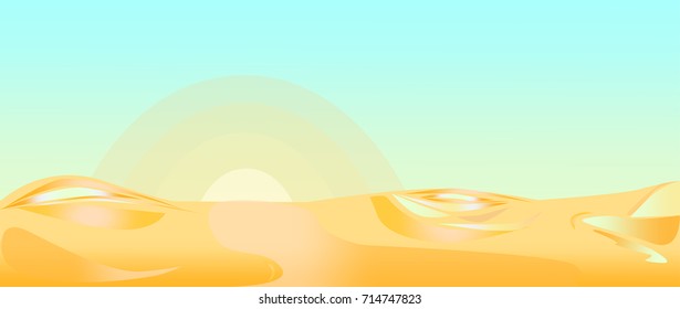 Landscape of the desert vector illustration.