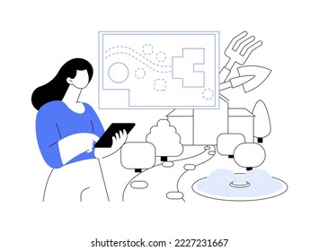 Landscape design abstract concept vector illustration. Landscape planning rules and tips, gardening services, frond and backyard architecture, DIY ideas, vertical, rooftop garden abstract metaphor.