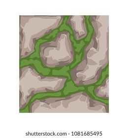 landscape design element, pathway cover, top view vector Illustration isolated