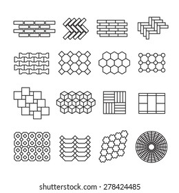 Landscape Design Elements Pavement Pattern Vector Stock Vector (Royalty ...