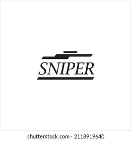 Landschaftsdesign-Illustration einer langen Scharfschützen-Waffe.