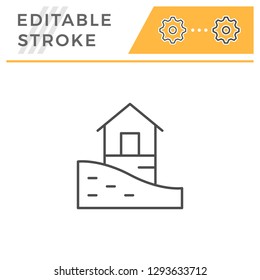 Landscape design line icon