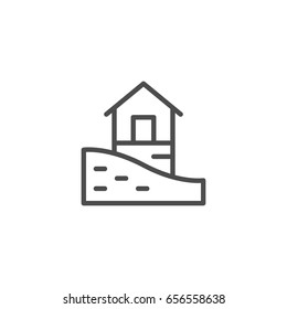 Landscape design line icon
