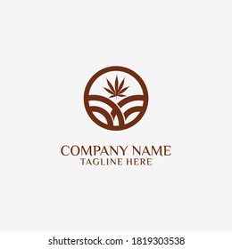 landscape design logo vector icon