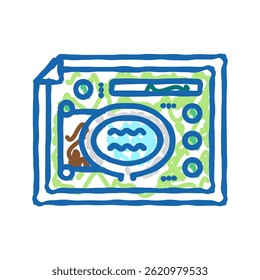 landscape design plan doodle icon sketch vector. landscape design plan sign. isolated symbol illustration