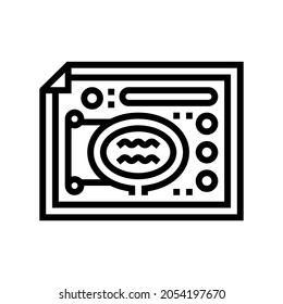 landscape design plan line icon vector. landscape design plan sign. isolated contour symbol black illustration