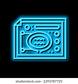 plan de diseño paisajístico neon light sign vector. ilustración de plan de diseño de paisaje