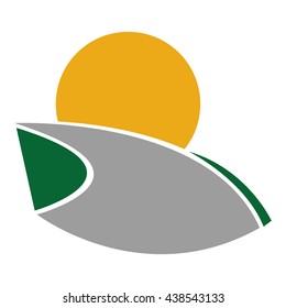 landscape design. street icon. Flat and isolated illustration
