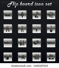 landscape design vector flip mechanical icons for user interface design