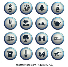 landscape design vector icons for web and user interface design