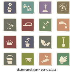 landscape design web icons for user interface design