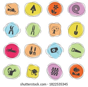 Web-Icons für Landschaftsdesign für die Benutzeroberfläche
