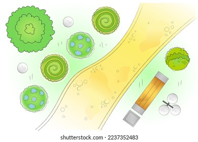 Landscape designer's plan of park
