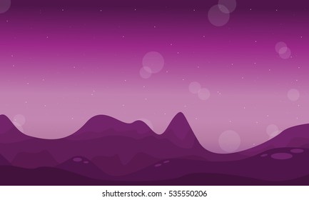 Landscape of dessert lifeless on space