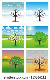 landscape at different times of the year
