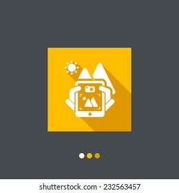 Landscape digital photo concept icon