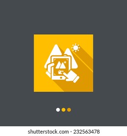 Landscape digital photo concept icon