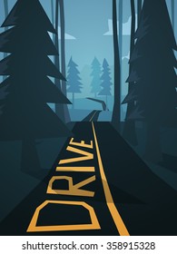 landscape drive. Vector illustration