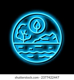 landscape ecology neon light sign vector. landscape ecology illustration