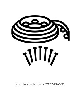 landscape edging garden tool line icon vector. landscape edging garden tool sign. isolated contour symbol black illustration