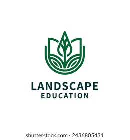 Landscape education logo, landscape icon logo