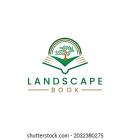 Landscape education logo vector. Simple and modern.