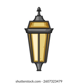 landscape exterior lamp cartoon. post solar, led decorative, waterproof modern landscape exterior lamp sign. isolated symbol vector illustration
