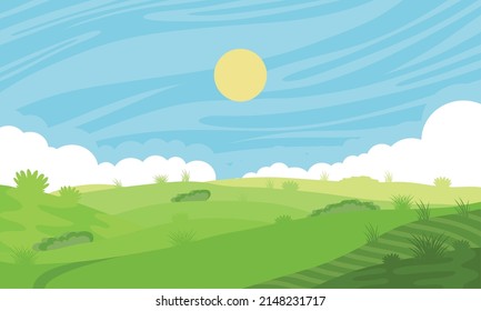 paisaje de campo y cielo