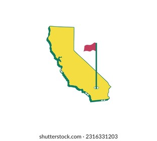 landscape with flag vector map