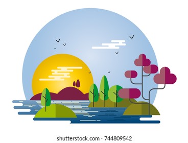 Landscape Flat style
