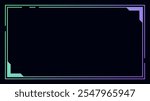 Landscape frame for video media player interface. Online stream futuristic technology style.