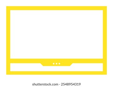 Landscape frame for video media player interface. Online stream futuristic technology style.