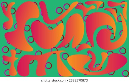  landscape futuristic gradient collor design teamplate with blue green and orange color