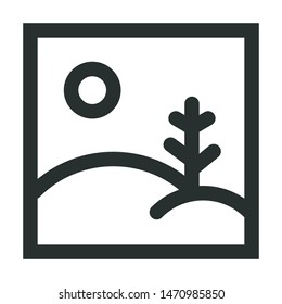 landscape, gallery, picture - minimal line web icon. simple vector illustration. concept for infographic, website or app.
