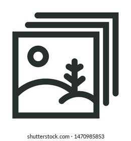 landscape, gallery, picture - minimal line web icon. simple vector illustration. concept for infographic, website or app.