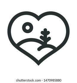 landscape, gallery, picture - minimal line web icon. simple vector illustration. concept for infographic, website or app.