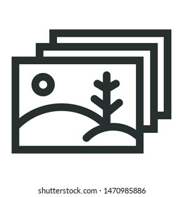 landscape, gallery, picture - minimal line web icon. simple vector illustration. concept for infographic, website or app.