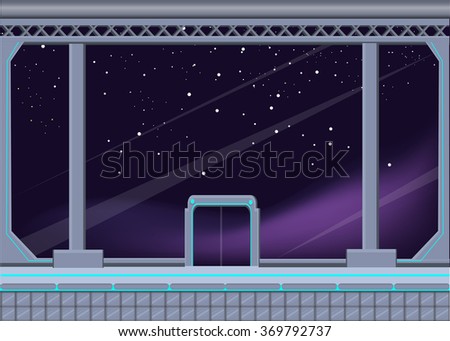 Landscape for game. Background for game. Seamless cartoon landscape. vector unending background.
