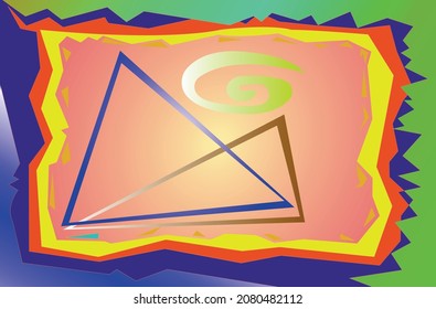 landscape geometric abstract background vector